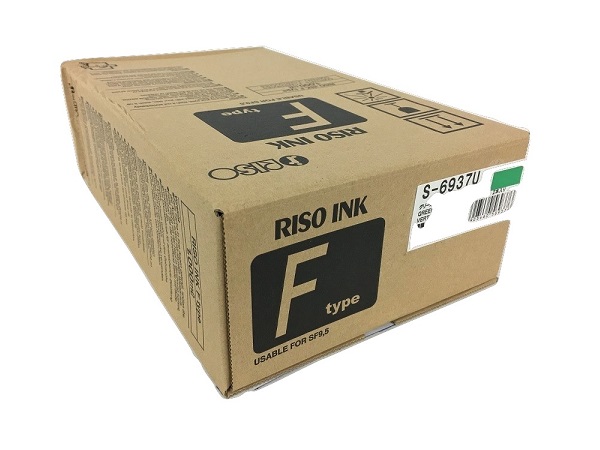 Risograph S-8120UA (S-6937UA) Green Type F Ink Box of (2) 1000ML Tubes