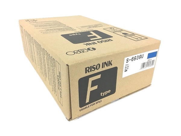 Risograph S-6939 (S6939) Blue Type F Ink Box of (2) 1000ML Tubes