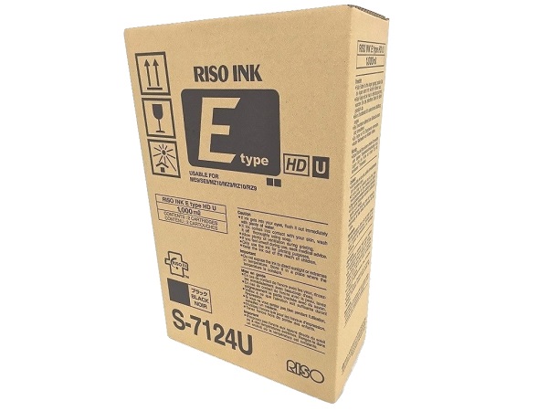 Risograph S-8134U (S-6870U) HD Black Ink Box of (2) 1000ML Tubes