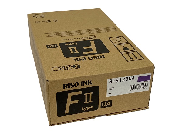 Risograph S-8125UA (FII Type) Purple Ink Box of (2) 1000ML Tubes