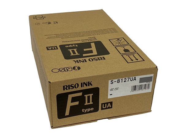 Risograph S-8127UA (S-7213U) Light Grey Ink Box of (2) 1000ML Tubes