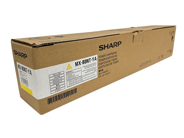 Sharp MX-80NT-YA (MX80NTYA) Yellow Toner Cartridge