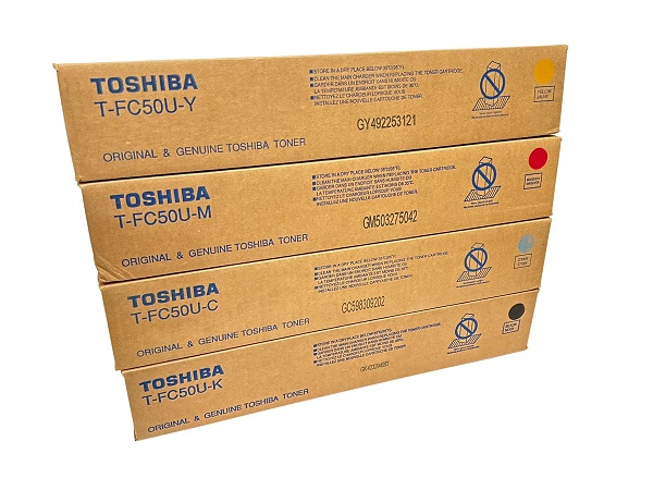 Toshiba TFC50 (C,M,Y,K) Complete Toner Cartridge Set