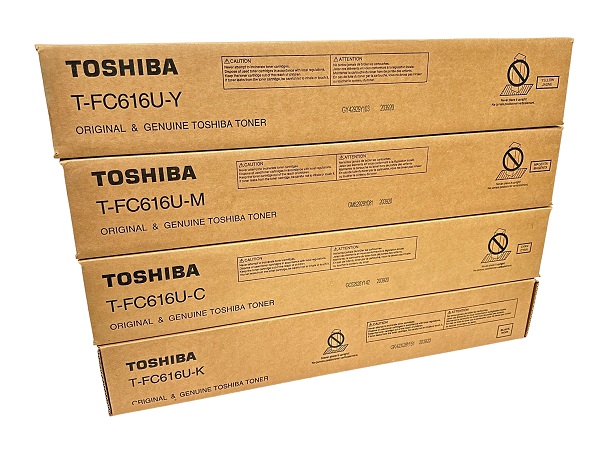 Toshiba TFC616U (C,M,Y,K) Complete Toner Cartridge Set