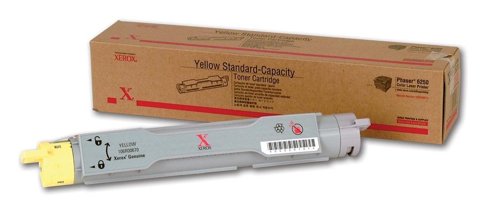Xerox 106R00670 (Phaser 6250) Yellow Toner Cartridge - Standard Capacity