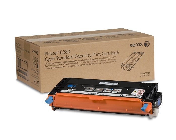 Xerox 106R01388 Phaser 6280 Cyan Toner Standard Capacity (106R1388)