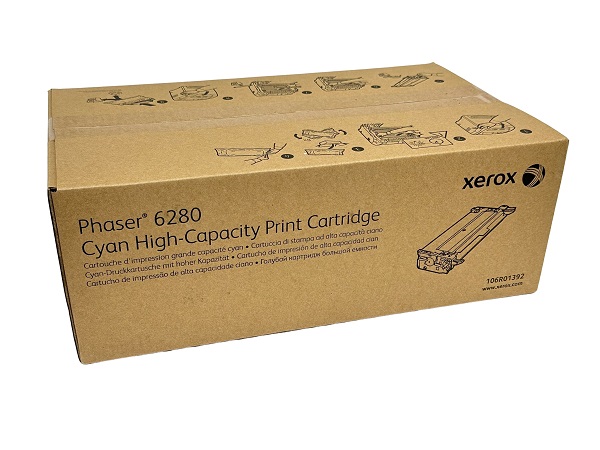 Xerox 106R01392 (Phaser 6280) Cyan Toner Cartridge - High Yield