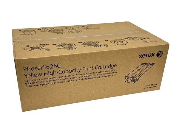 Xerox 106R01394 (Phaser 6280) Yellow Toner Cartridge - High Yield