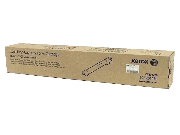 Xerox Toner Cartridge Phaser 7500 Cyan 106R01436 High-Capacity 