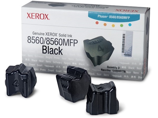 Xerox 108R00726 Phaser 8560 Black Solid Ink 3.4K Yield